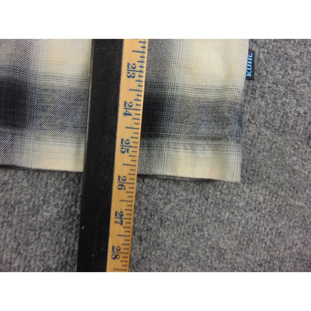 Kuhl Response Shirt Mens Large Gray Black Plaid Button Up Flannel Gorpcore - Picture 5 of 11